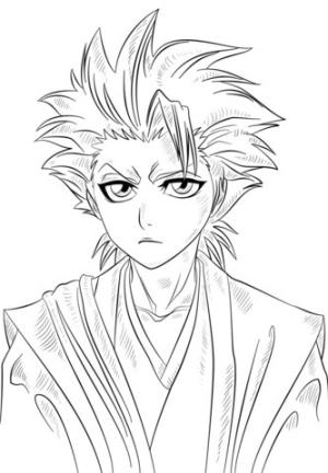 Bleach boyama sayfası,  coloring page, Toshiro Enojado, 