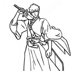 Bleach boyama sayfası,  coloring page, Şekil Ichigo 1, 