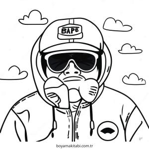 Block Style boyama sayfası – sanatsal çalışma, çocuklar için