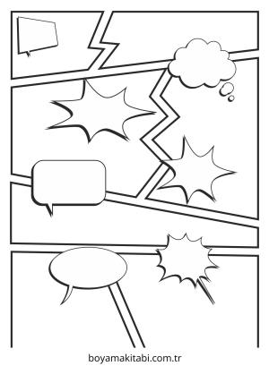 Block Style boyama sayfası – basit çizim, kolay boyama
