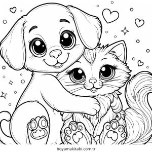 Block Style boyama sayfası – sevimli karakter, sanatsal çalışma