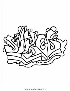 Block Style boyama sayfası – keyifli zaman, renkli çizimler