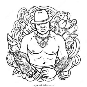 Block Style boyama sayfası – PDF indir, sevimli karakter