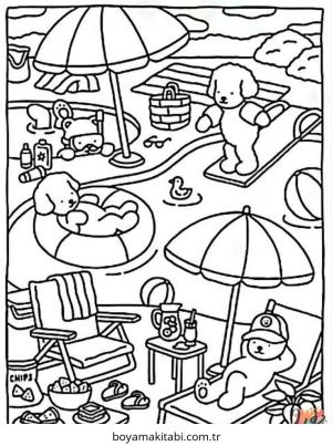 Block Style boyama sayfası – PDF indir, sevimli karakter