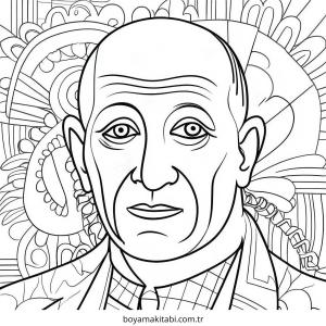 Block Style boyama sayfası – sanatsal çalışma, çocuklar için