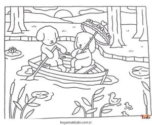 Block Style boyama sayfası – boyama etkinliği, çocuk aktivitesi