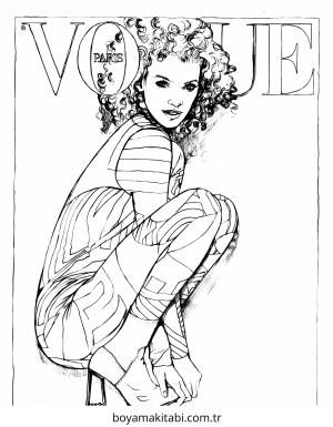 Block Style boyama sayfası – sevimli karakter, sanatsal çalışma