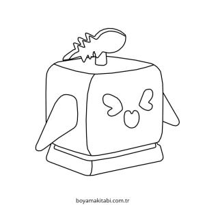 Blox Fruits boyama sayfası – basit çizim, kolay boyama