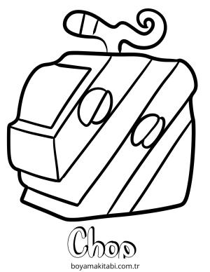 Blox Fruits boyama sayfası – basit çizim, kolay boyama