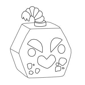 Blox Fruits boyama sayfası,  coloring page, Blox Fruits Bomba, 