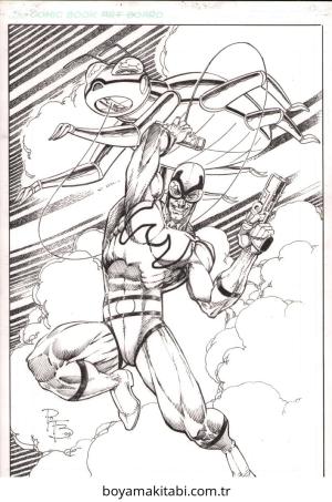 Blue Beetle boyama sayfası – yaratıcılığı geliştirir, keyifli zaman