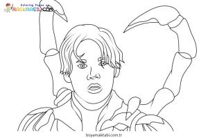 Blue Beetle boyama sayfası – okul öncesi, evde etkinlik