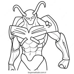 Blue Beetle boyama sayfası – eğitici aktivite, yaratıcılık