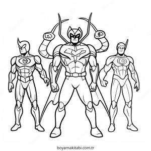 Blue Beetle boyama sayfası – evde etkinlik, ücretsiz yazdır