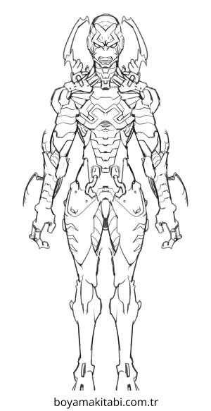 Blue Beetle boyama sayfası – ücretsiz yazdır, boyama etkinliği