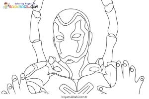 Blue Beetle boyama sayfası – çizgi film temalı, basit çizim