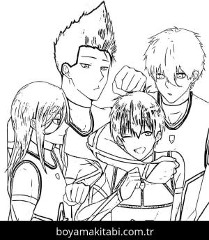 Blue Lock boyama sayfası – basit çizim, kolay boyama