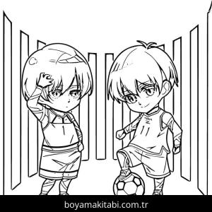 Blue Lock boyama sayfası – boyama çalışması, yaratıcılığı geliştirir