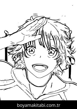 Blue Lock boyama sayfası – sanatsal çalışma, çocuklar için