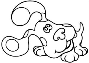 Blue’s Clues boyama sayfası,  coloring page, Blue dinliyor, 