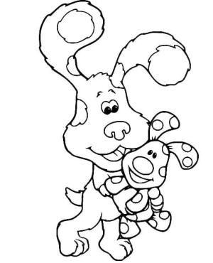 Blue’s Clues boyama sayfası,  coloring page, Blue ve Polka Dots, 