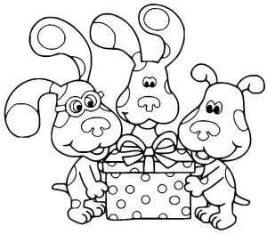 Blue’s Clues boyama sayfası,  coloring page, Blue Magenta ve Green Puppy, 