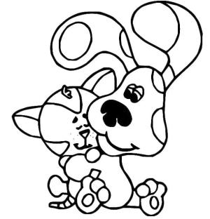 Blue’s Clues boyama sayfası,  coloring page, Blue ve Periwinkle, 