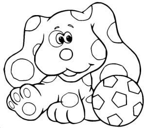 Blue’s Clues boyama sayfası,  coloring page, Blue ve top, 