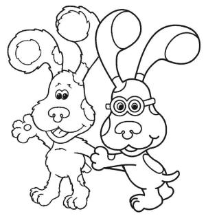 Blue’s Clues boyama sayfası,  coloring page, Blue ile Magenta, 