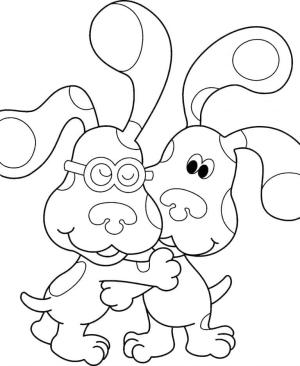 Blue’s Clues boyama sayfası,  coloring page, Blue ve Magenta, 