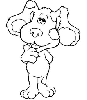 Blue’s Clues boyama sayfası,  coloring page, Blue düşünüyor, 