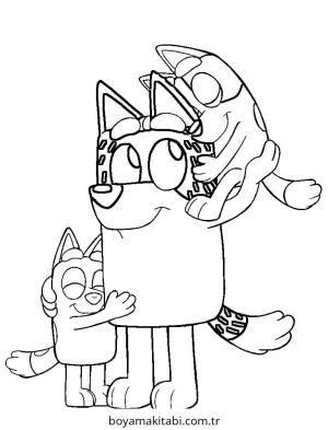 Bluey boyama sayfası – boyama etkinliği, çocuk aktivitesi