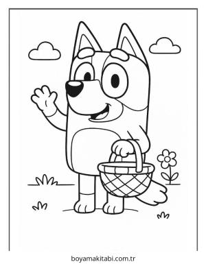 Bluey boyama sayfası – yaratıcılığı geliştirir, keyifli zaman
