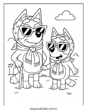 Bluey boyama sayfası – yaratıcılık, eğlenceli etkinlik