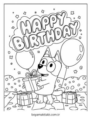 Bluey boyama sayfası – boyama çalışması, yaratıcılığı geliştirir