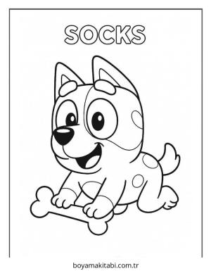 Bluey boyama sayfası – el becerilerini geliştirir, boyama çalışması