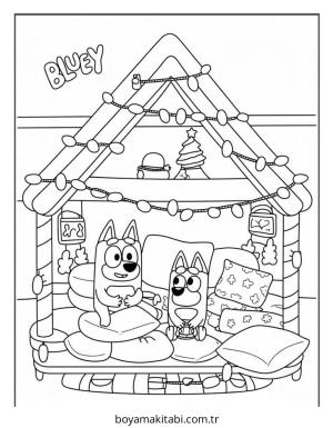 Bluey boyama sayfası – yaratıcılığı geliştirir, keyifli zaman