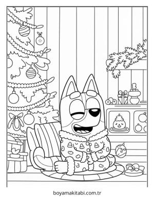 Bluey boyama sayfası – boyama çalışması, yaratıcılığı geliştirir