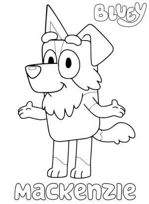 Bluey boyama sayfası,  coloring page, Bluey’den Mackenzie, 