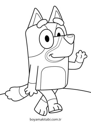 Bluey boyama sayfası – yaratıcılığı geliştirir, keyifli zaman