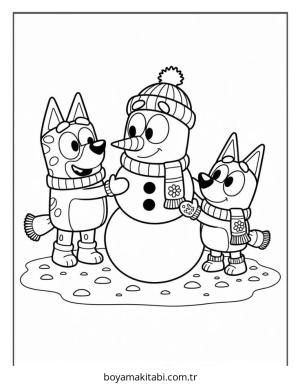 Bluey boyama sayfası – evde etkinlik, ücretsiz yazdır