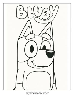 Bluey boyama sayfası – evde etkinlik, ücretsiz yazdır