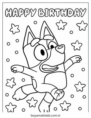 Bluey boyama sayfası – keyifli zaman, renkli çizimler