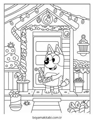 Bluey boyama sayfası – eğlenceli etkinlik, el becerilerini geliştirir