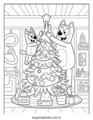 Bluey boyama sayfası – ücretsiz yazdır, boyama etkinliği