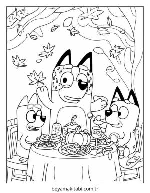 Bluey boyama sayfası – yaratıcılık, eğlenceli etkinlik
