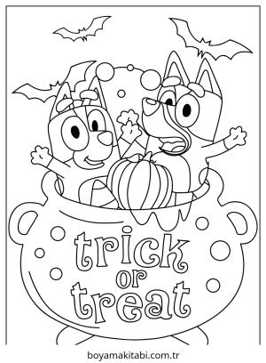 Bluey boyama sayfası – boyama etkinliği, çocuk aktivitesi