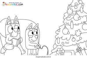 Bluey boyama sayfası – boyama çalışması, yaratıcılığı geliştirir