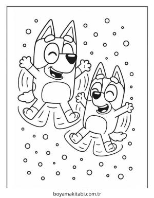 Bluey boyama sayfası – yaratıcılık, eğlenceli etkinlik