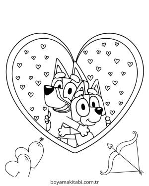 Bluey boyama sayfası – keyifli zaman, renkli çizimler